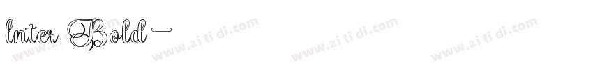 lnter Bold字体转换